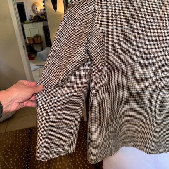 Ralph Lauren Houndstooth Blazer 40R 100% Silk 2-Button Jacket Money Business - Picture 8 of 13